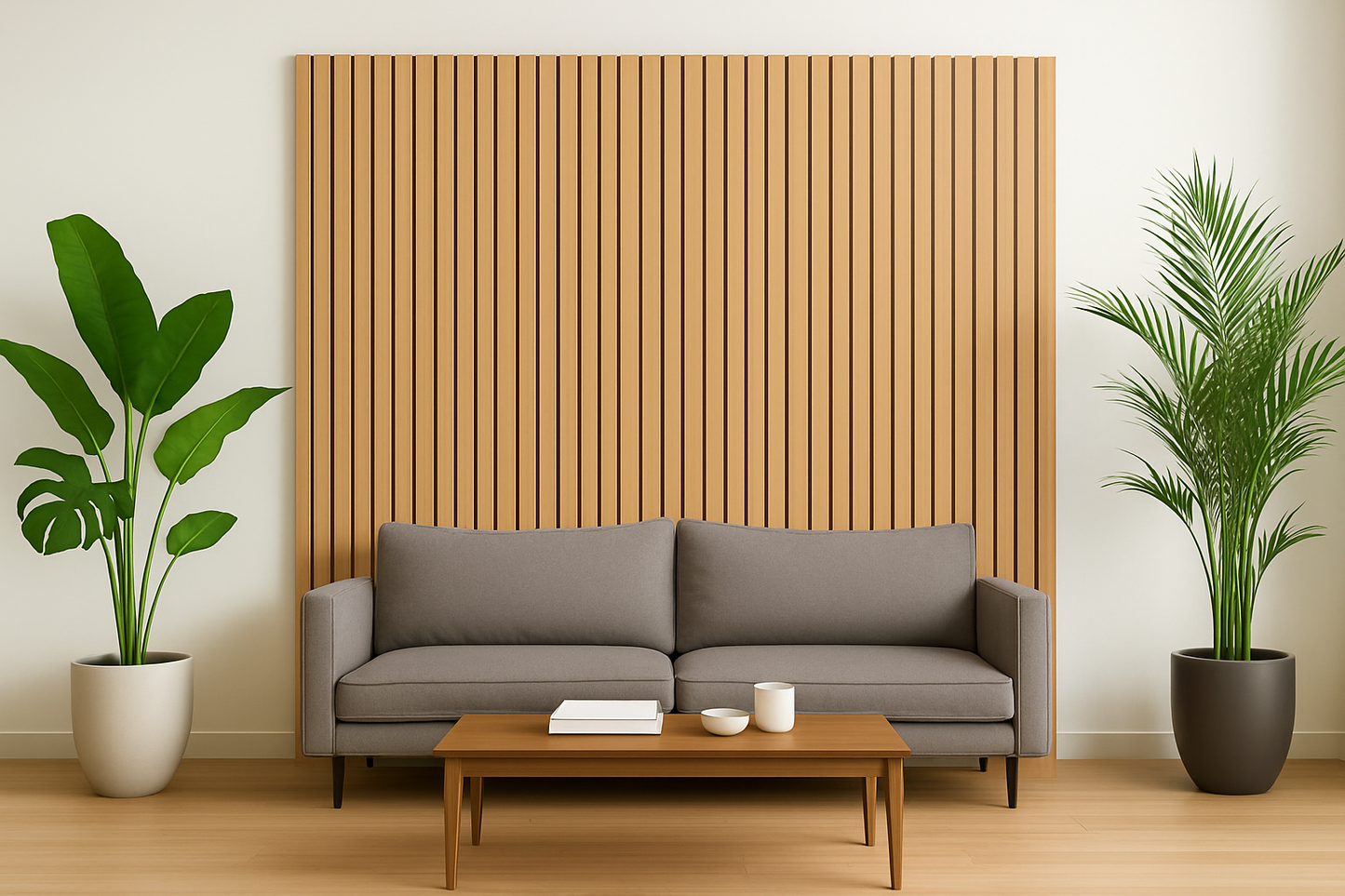 Akustik-Wandpaneele Holzoptik | Selbstklebende 3D Paneele 40×300 cm – The Calm Room