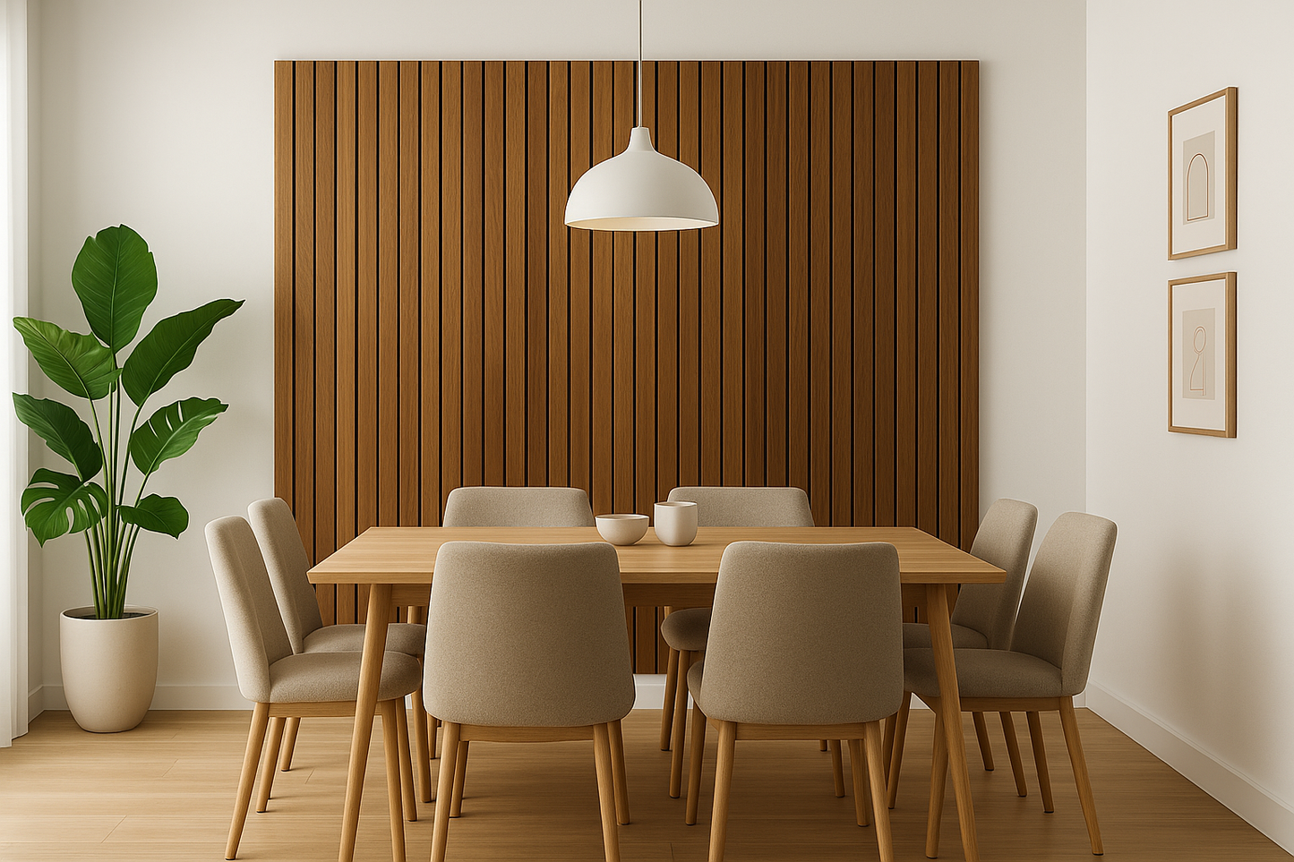 Akustik-Wandpaneele Holzoptik | Selbstklebende 3D Paneele 40×300 cm – The Calm Room