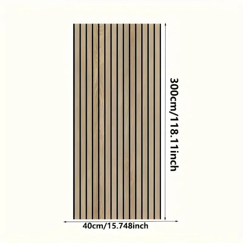 Akustik-Wandpaneele Holzoptik | Selbstklebende 3D Paneele 40×300 cm – The Calm Room