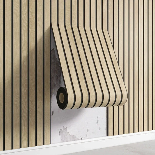 Akustik-Wandpaneele Holzoptik | Selbstklebende 3D Paneele 40×300 cm – The Calm Room